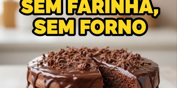 Sem farinha, sem forno: bolo de chocolate com 4 ingredientes