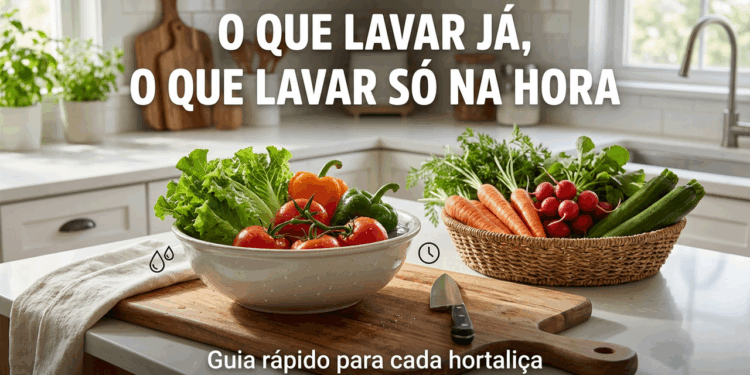 Para evitar desperdício, aprenda o momento certo para lavar cada hortaliça