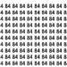 Encontre o número 88 entre vários 84 neste puzzle