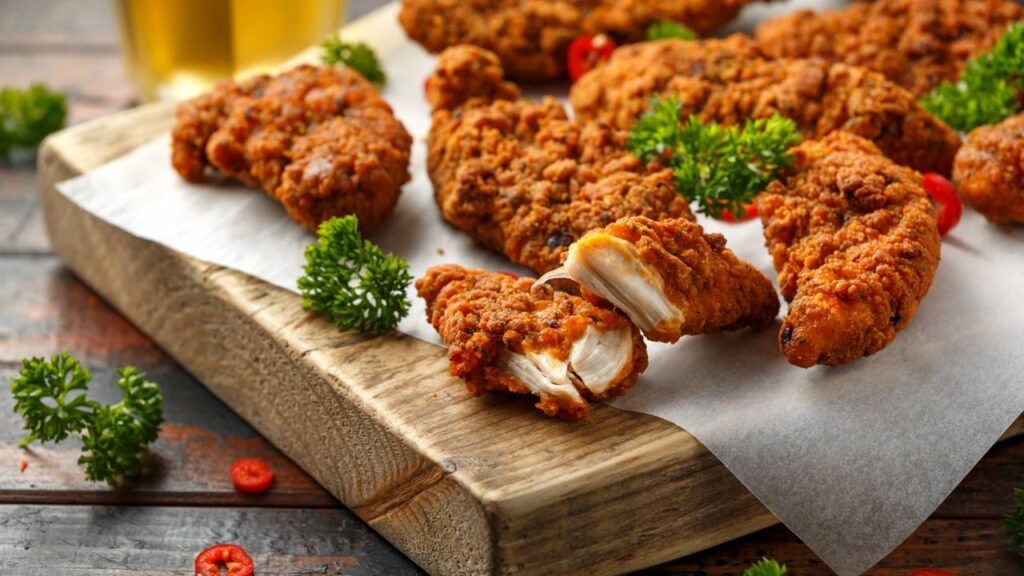 Iscas de frango sem fritura e sem farinha prontas em apenas 15 minutos