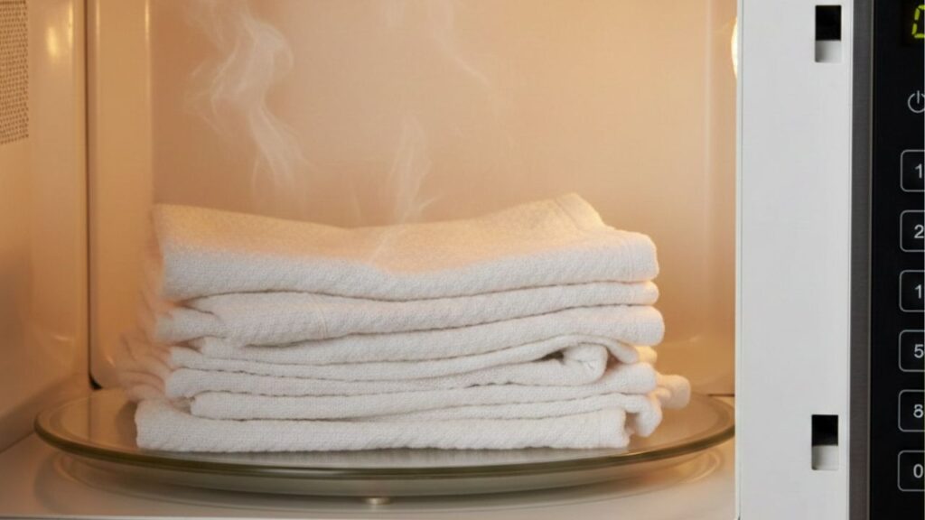 Como deixar panos de prato brancos como novos usando micro-ondas
