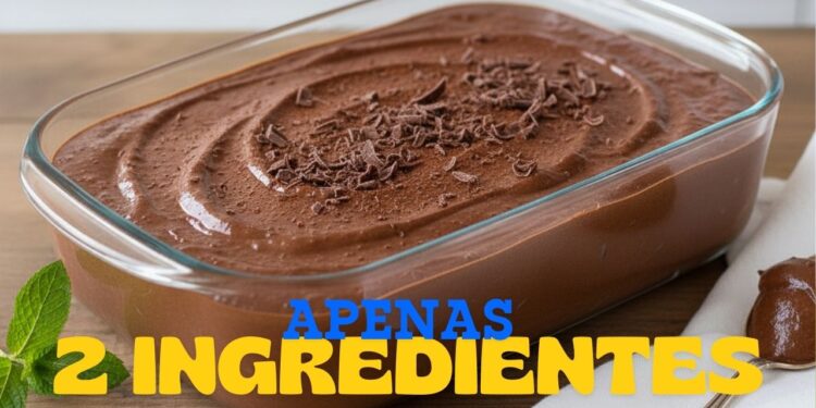 Mousse de chocolate refrescante e deliciosa com apenas 2 ingredientes