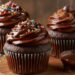 Receita de cupcake com ganache de chocolate e não precisa levar ao forno
