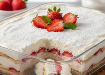 Receita do melhor pavê de morango para as festas de fim de ano