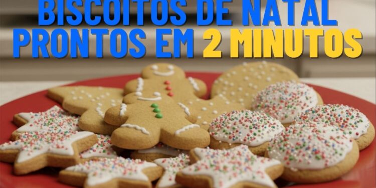 Biscoito de Natal de micro-ondas: fica pronto em 2 minutos