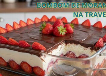 Aprenda a fazer um bombom de morango na travessa delicioso
