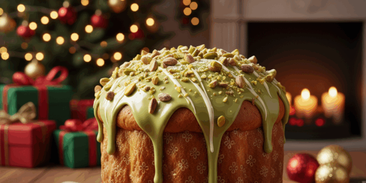 Panetone caseiro de pistache para surpreender a família no Natal