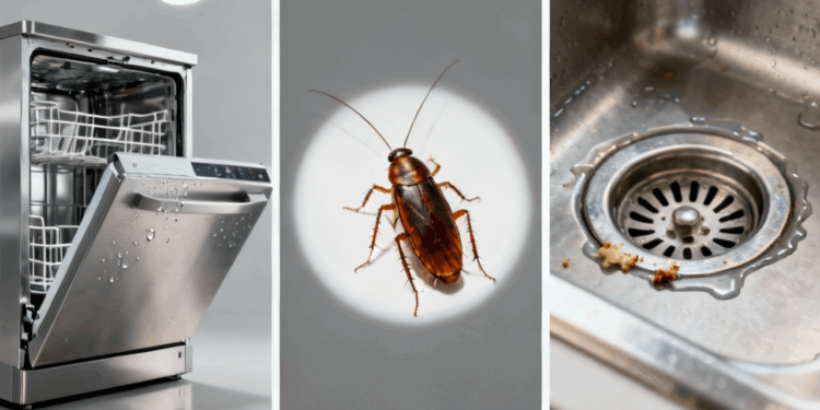 Ralo da cozinha e lava-louças podem atrair baratas, veja o que fazer
