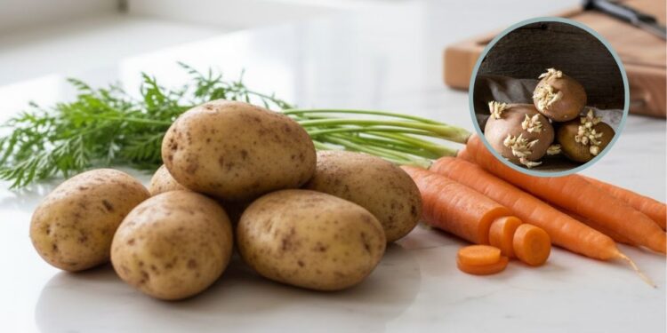 Como guardar cenouras e batatas sem deixá-las brotar