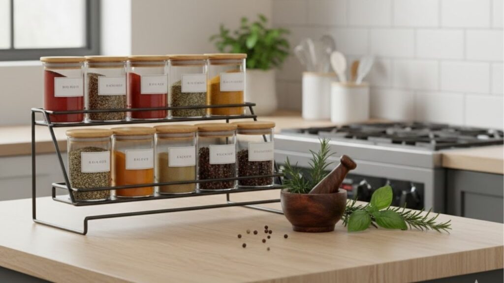 Como organizar temperos e deixar a bancada mais bonita e prática