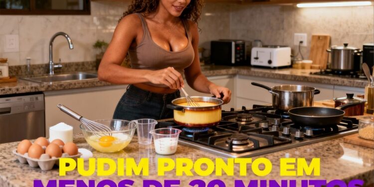 Prepare um delicioso pudim na boca do fogão em menos de 20 minutos