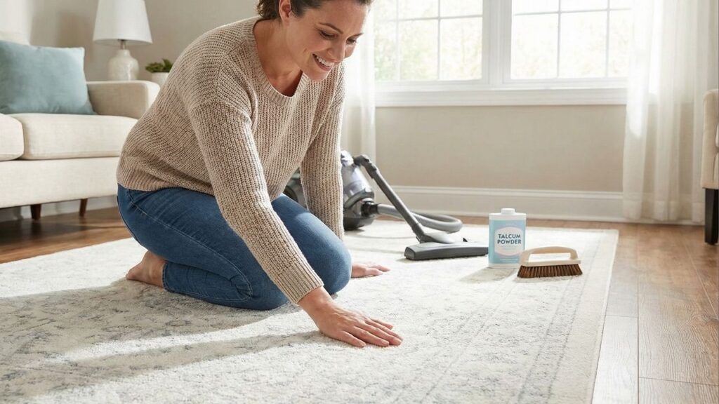 Nem bicarbonato, nem limão: esse item da despensa tira manchas de tapetes com facilidade