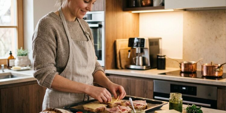 Receita de lanche de pão quente suculento em 30 minutos