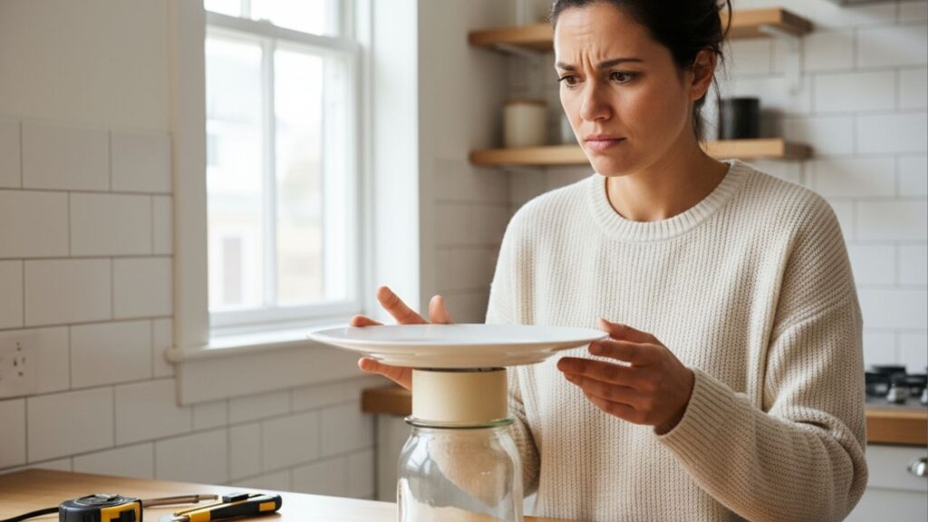 Como fazer um prato giratório caseiro com rolinho de esparadrapo