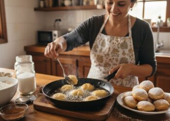 Saiba como fazer um irresistível bolinho de chuva na airfryer em 8 minutos