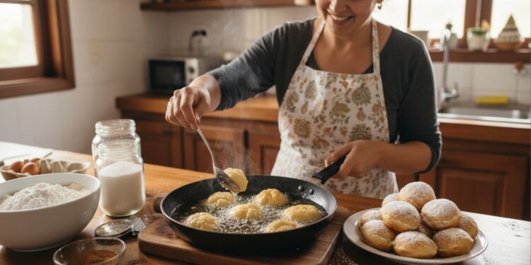 Saiba como fazer um irresistível bolinho de chuva na airfryer em 8 minutos