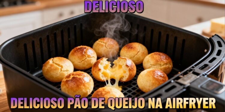 Prepare um pão de queijo na airfryer com apenas três ingredientes