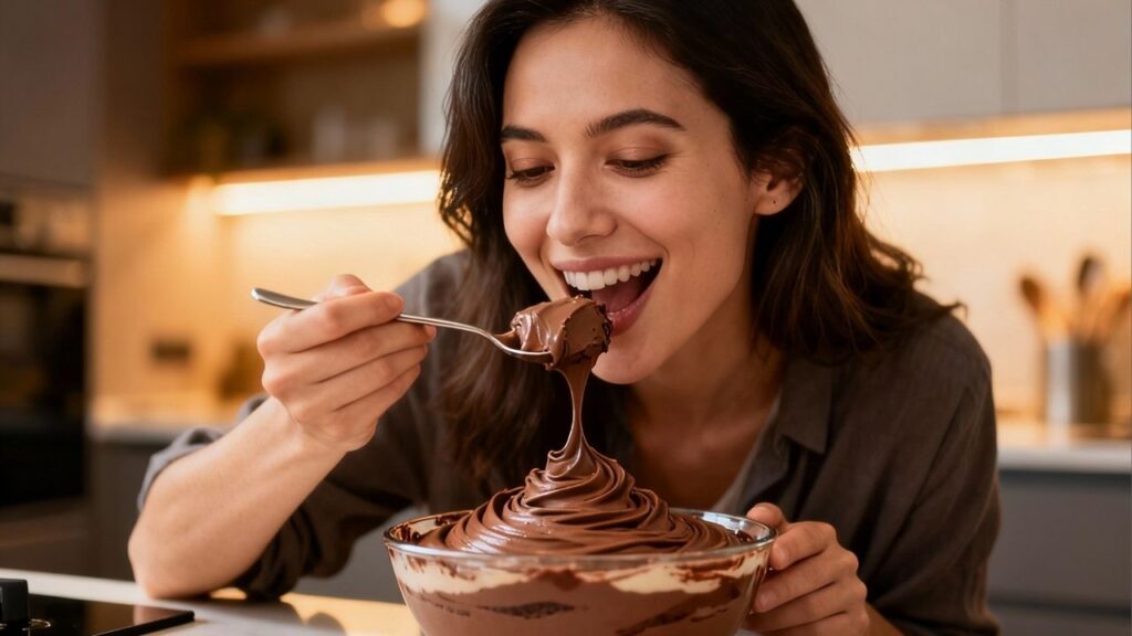 Aprenda a fazer a sobremesa de chocolate cremosa que leva só 2 ingredientes