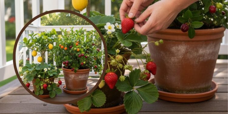 Frutas fáceis de cultivar em vasos na varanda de casa
