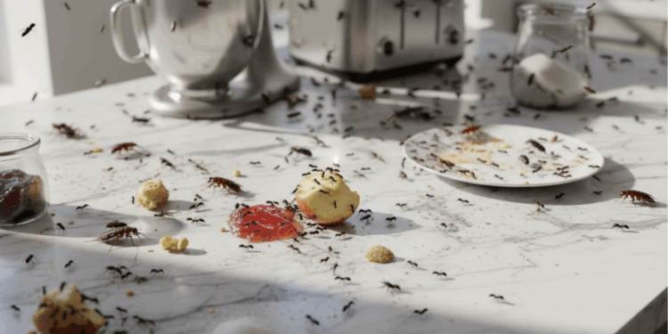 Este “banquete” secreto está atraindo insetos para a cozinha
