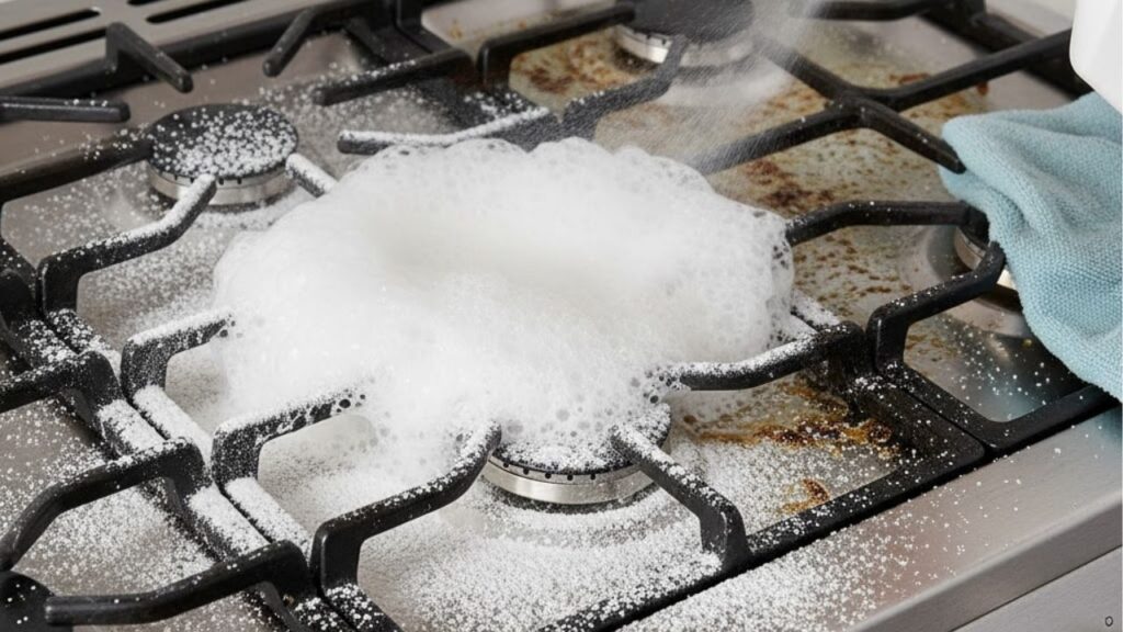 Nem desengordurante, nem esponja de aço: este truque derrete gordura do fogão