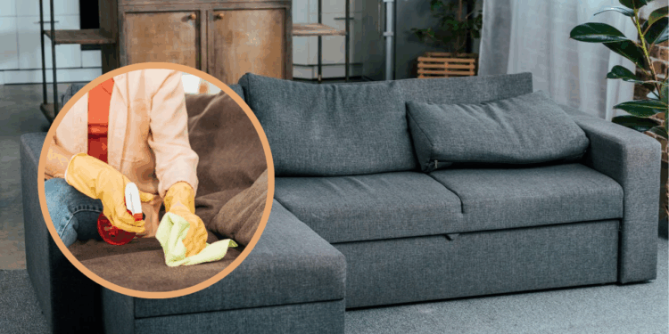 Truque com vinagre e bicarbonato para deixar o sofá como novo