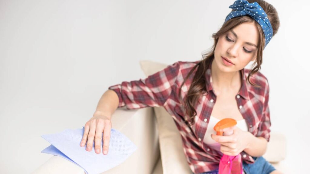 Como limpar seu sofá bege sujo e manchado com solução caseira