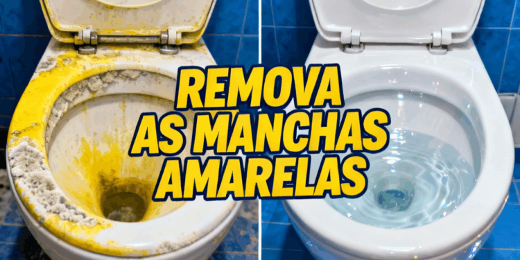 Truque simples para deixar o vaso sanitário sem manchas amarelas