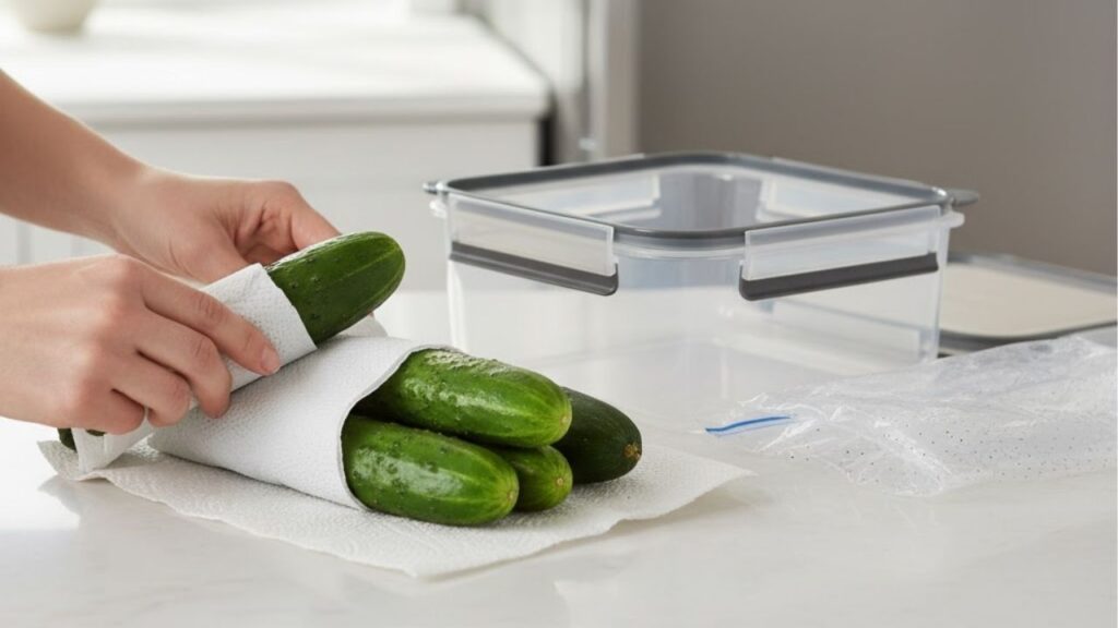 Como conservar pepino crocante por até 10 dias na geladeira