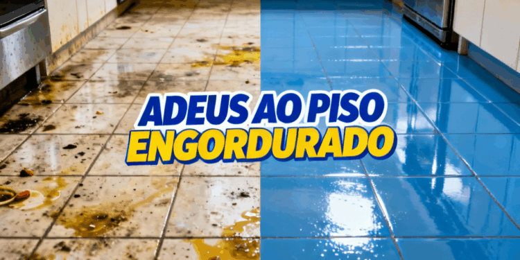 Piso da cozinha engordurado? Veja como deixar limpo e brilhando