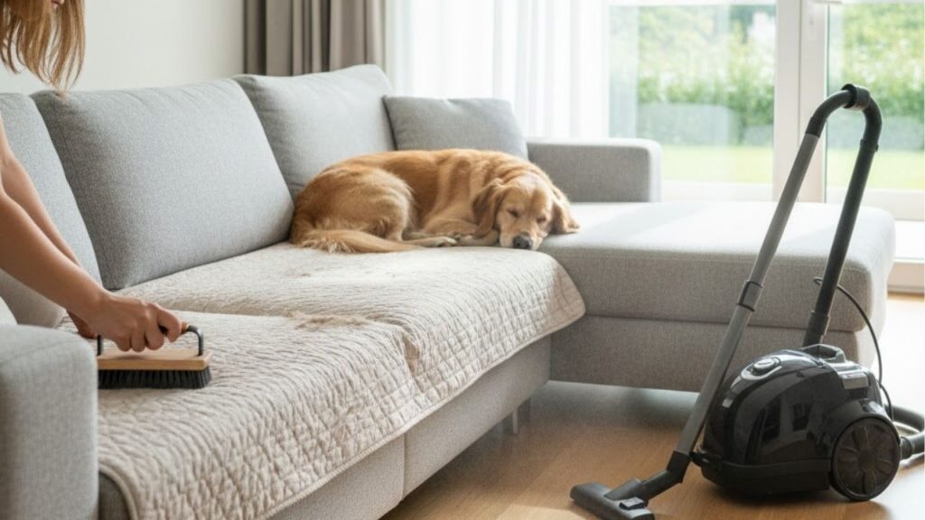 Tire o cheiro de cachorro do sofá sem precisar lavar