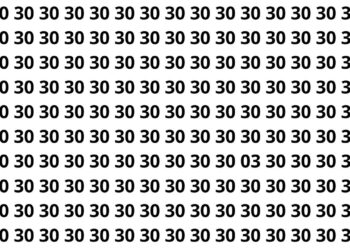Encontre o número 03 entre os números 30 em menos de 10 segundos