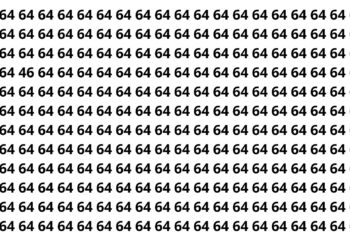 Encontre o número 46 entre os números 64 neste puzzle