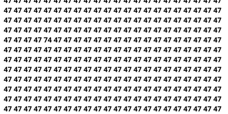 Somente 50% da população encontram o número escondido em 6 segundos