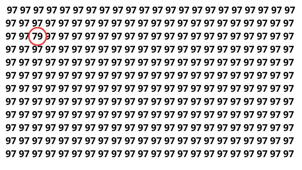 Somente 5 em cada 10 pessoas encontram o número escondido em 8 segundos