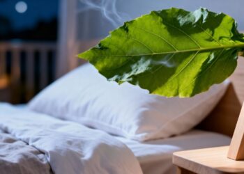 Apenas uma folha para acabar com os insetos no quarto de noite nesse verão
