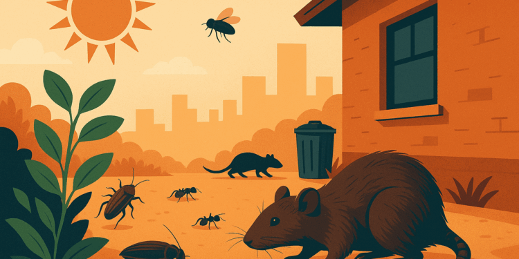 Pequenos descuidos no verão facilitam a proliferação de pragas urbanas e elevam riscos à saúde em casas