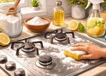 Nem vinagre nem detergente: o truque simples para limpar o fogão