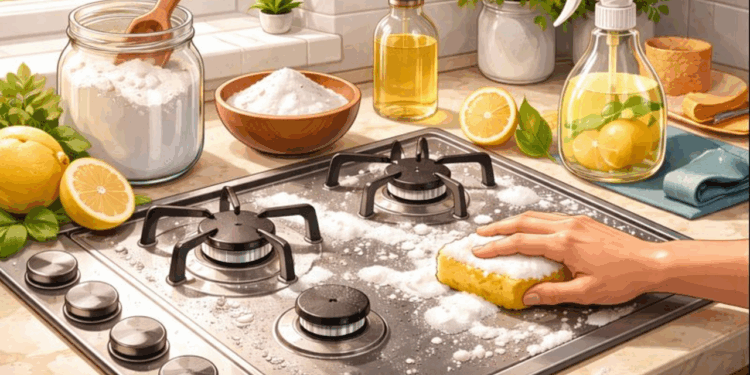 Nem vinagre nem detergente: o truque simples para limpar o fogão