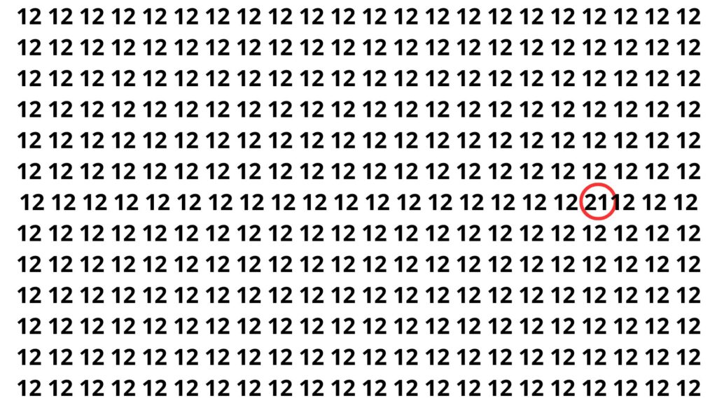 encontre o número 12