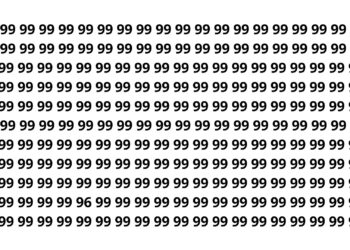 Só os mais atentos encontram o número 96 oculto entre vários 99