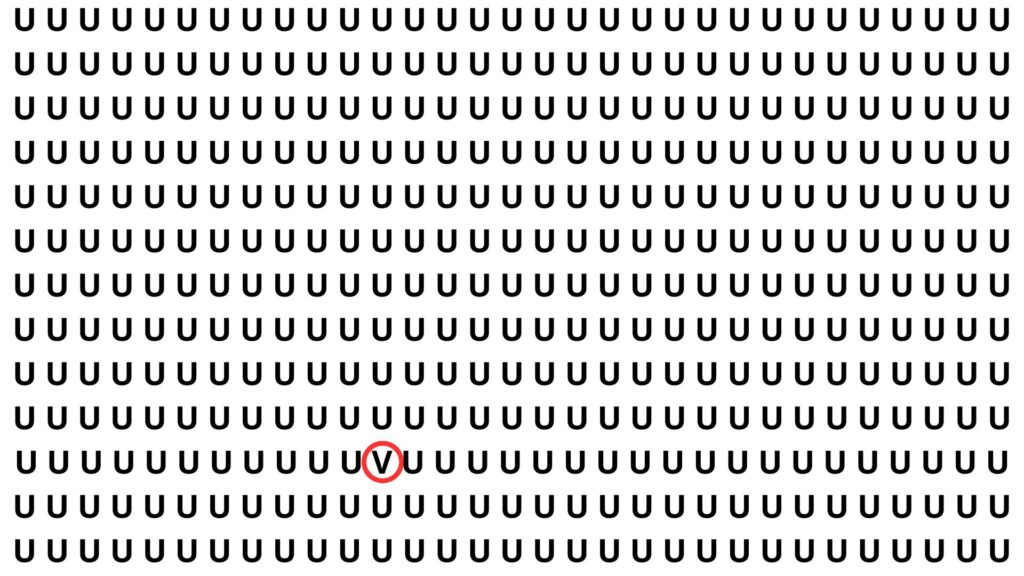 encontre a letra V