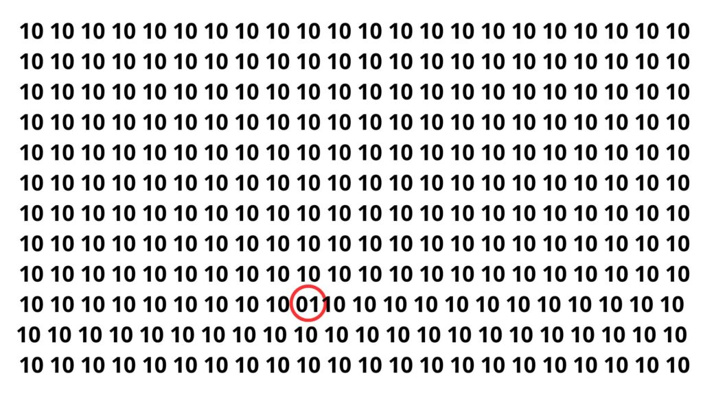 Encontre o 01 entre vários 10 em 20 segundos e teste sua atenção