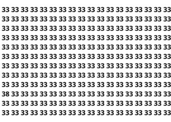 Você consegue? Localize o 38 entre 33 em 20 segundos e mostre seu olhar afiado
