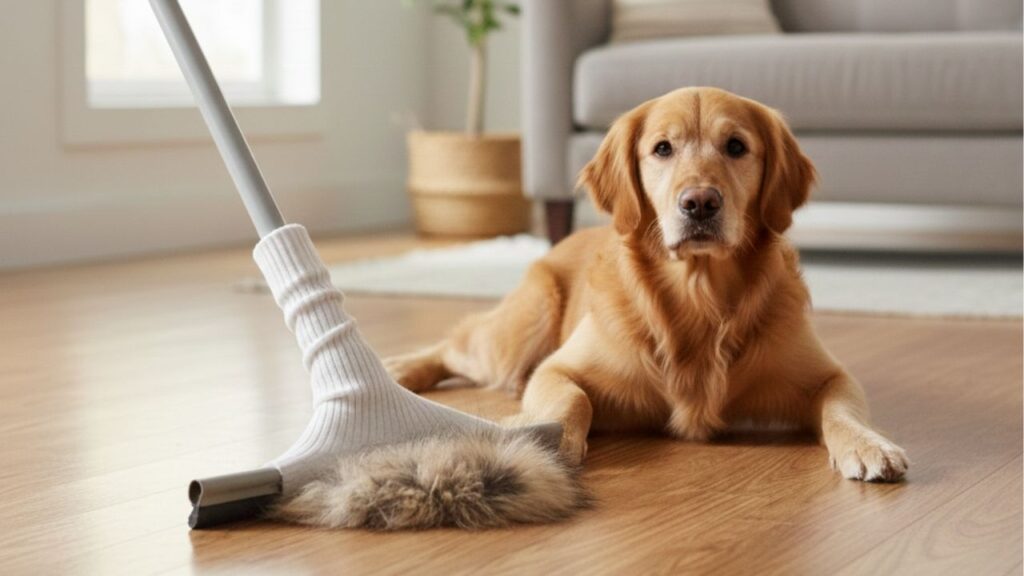 Remova pelos de animais da casa em segundos usando uma meia