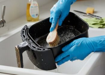 Como limpar a airfryer sem deixar resíduo grudado