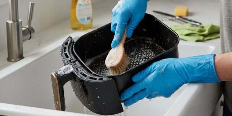 Como limpar a airfryer sem deixar resíduo grudado