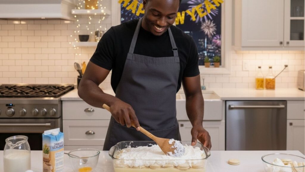 Você precisa de sorvete, creme e biscoitos para fazer a melhor sobremesa de Ano Novo