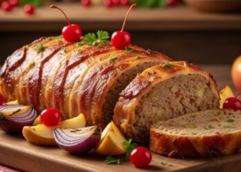 Você precisa de carne moída, maçã e bacon para fazer o melhor rocambole de Natal