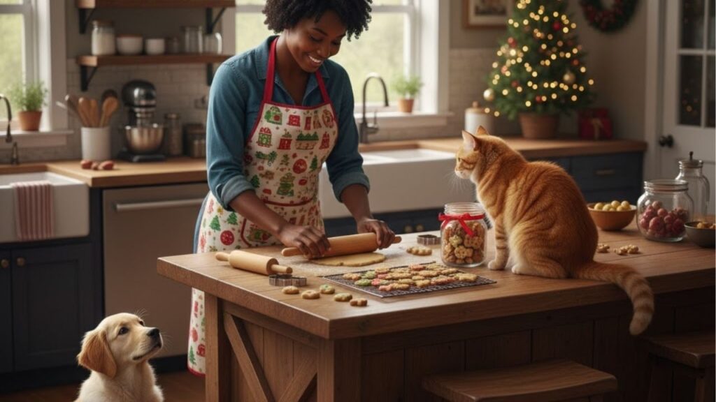 2 receitas saudáveis de biscoitos de Natal para pets feitas no micro-ondas